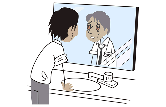 顔色も身だしなみも冴えない求職者